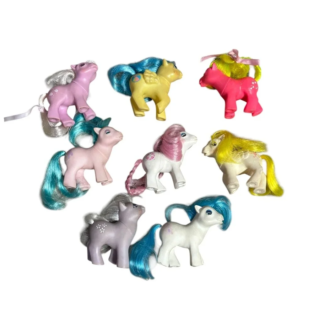 VTG 1980s My Little Pony G1 Baby Pony Lot of 8 Hasbro Retro Toys Mixed Colors